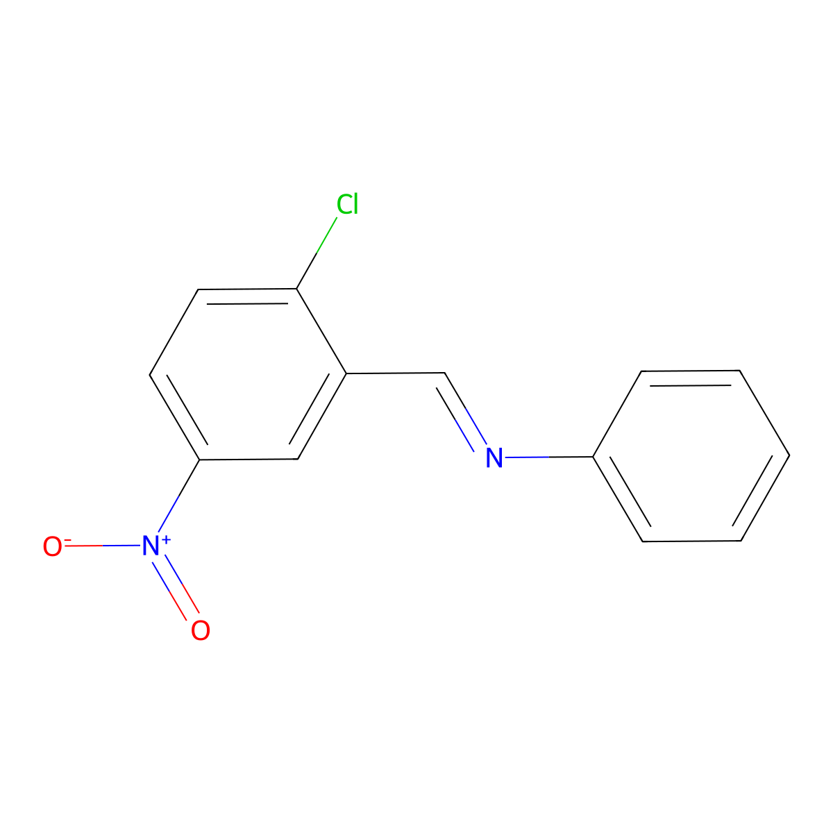 1-(2-chloro-5-nitrophenyl)-N-phenylmethanimine molecular structure, CAS 34595-14-7