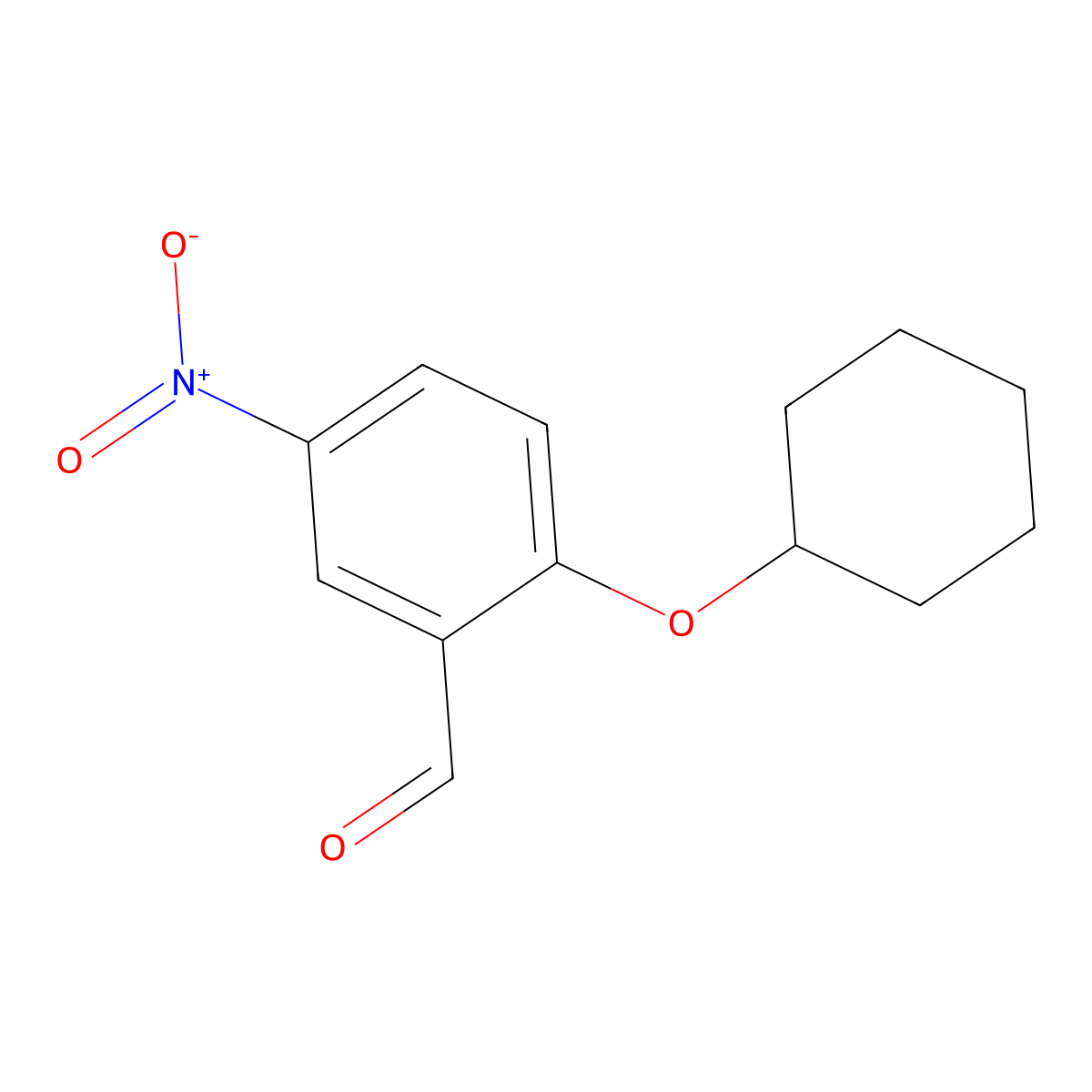 2-(Cyclohexyloxy)-5-nitrobenzaldehyde molecular structure, CAS 34595-19-2