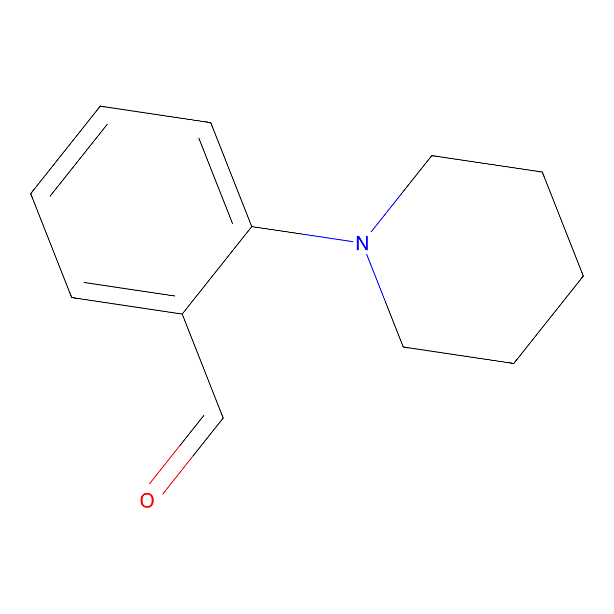 2-(Piperidin-1-yl)benzaldehyde molecular structure, CAS 34595-26-1