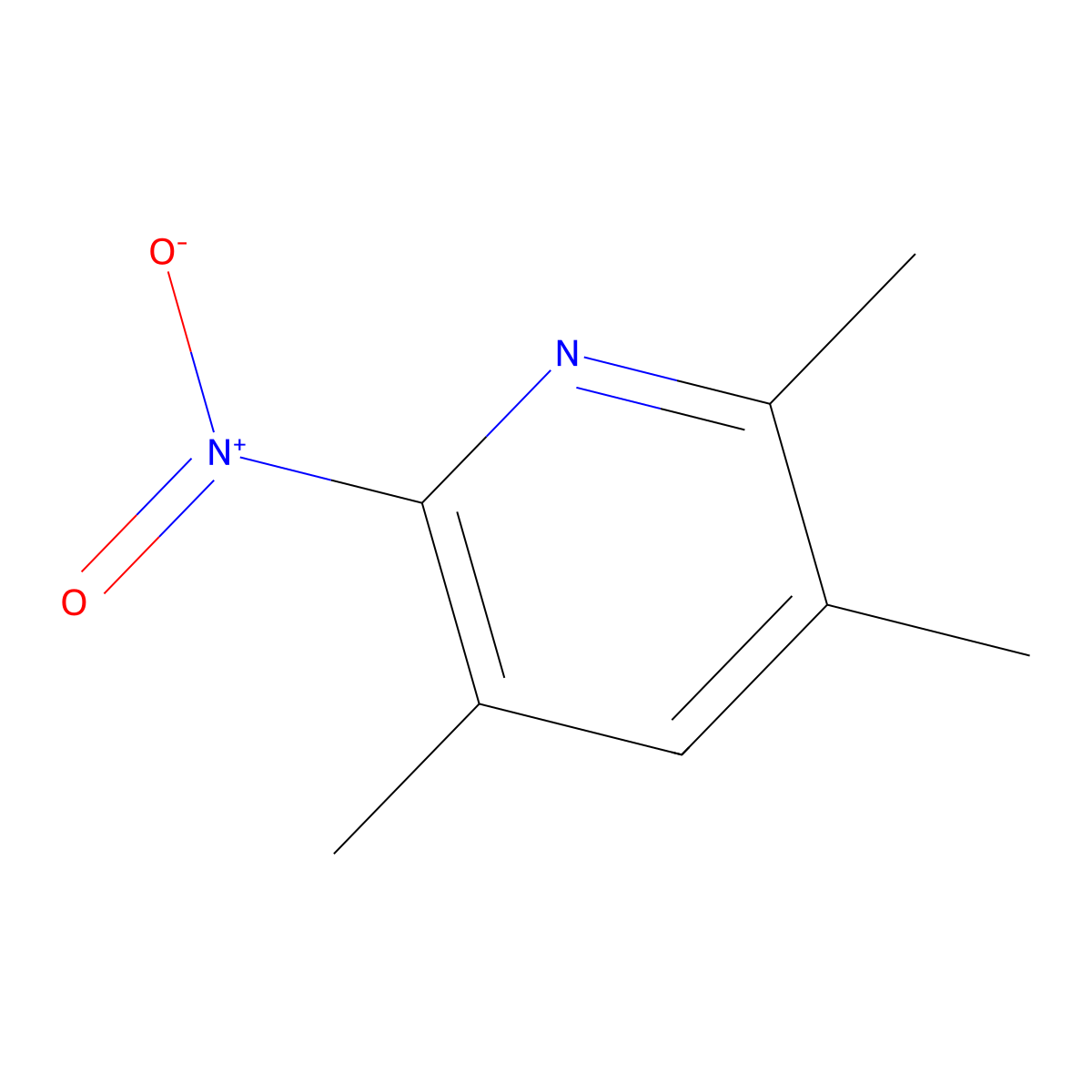 2,3,5-Trimethyl-6-nitropyridine molecular structure, CAS 34595-94-3