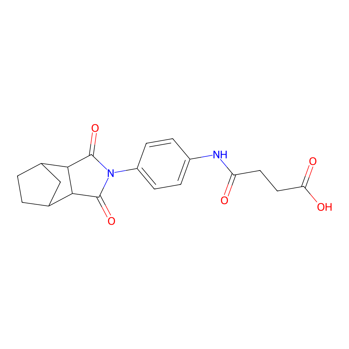 4-{[4-(1,3-dioxooctahydro-2H-4,7-methanoisoindol-2-yl)phenyl]amino}-4-oxobutanoic acid molecular structure, CAS 345951-36-2