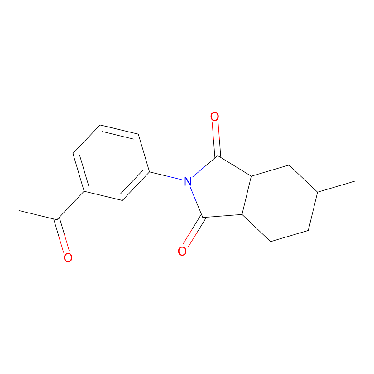 2-(3-acetylphenyl)-5-methylhexahydro-1H-isoindole-1,3(2H)-dione molecular structure, CAS 345951-37-3