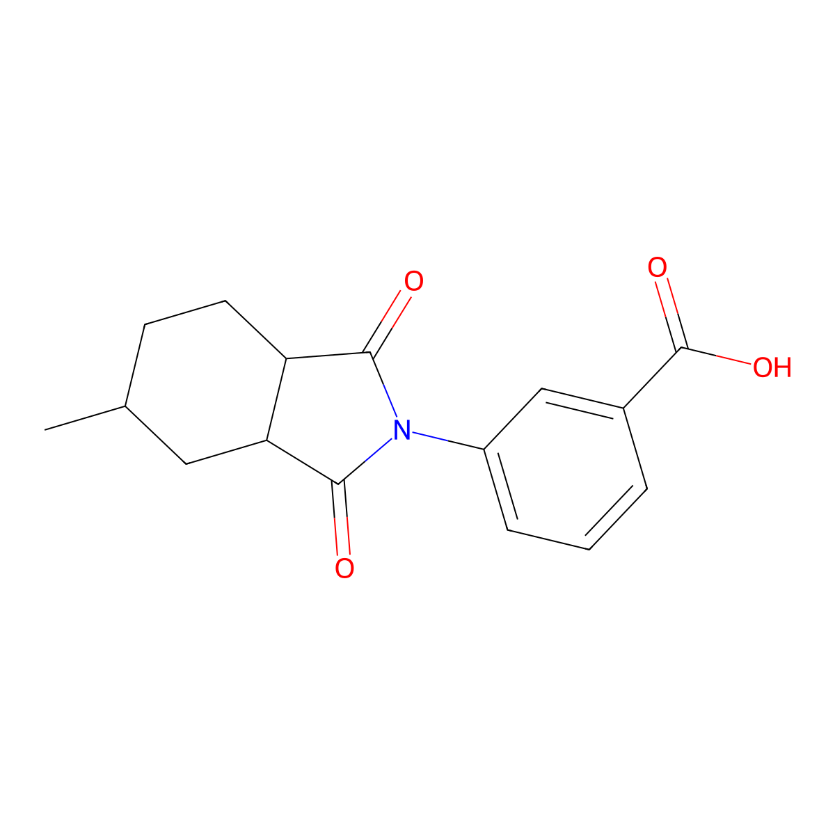 3-(5-methyl-1,3-dioxooctahydro-2H-isoindol-2-yl)benzoic acid molecular structure, CAS 345951-38-4