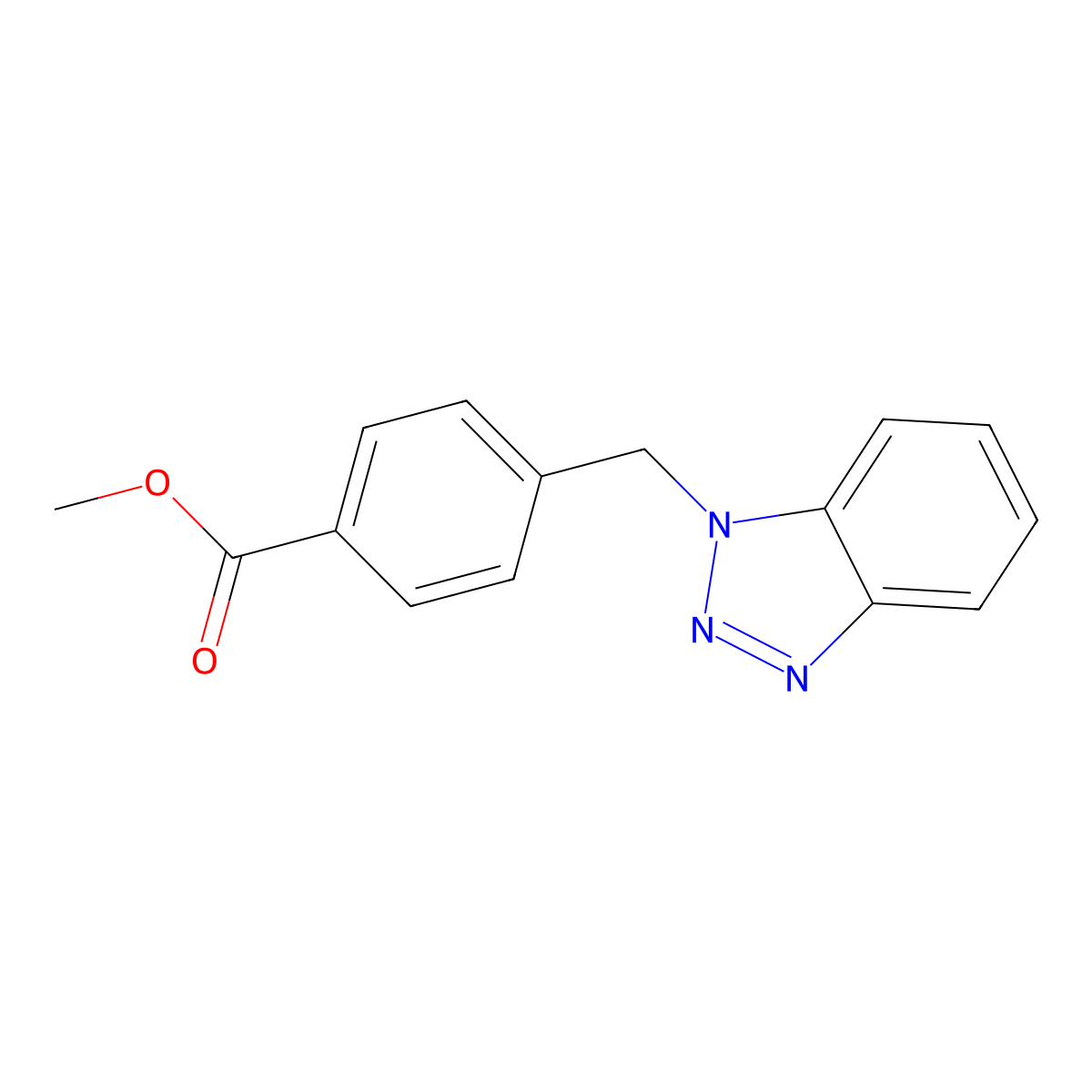 methyl 4-(1H-1,2,3-benzotriazol-1-ylmethyl)benzoate molecular structure, CAS 345953-58-4