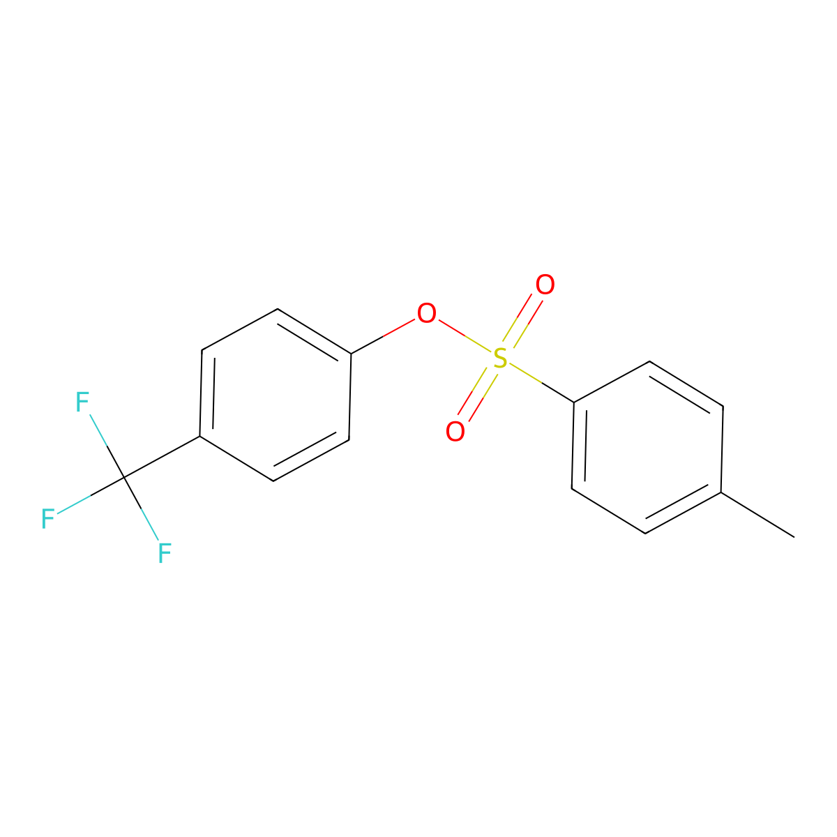 p-Toluenesulfonic acid 4-(trifluoromethyl)phenyl ester molecular structure, CAS 345958-72-7