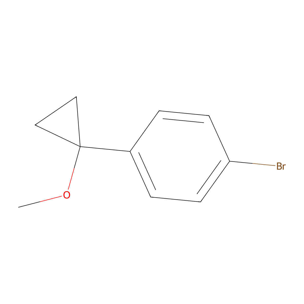1-Bromo-4-(1-methoxycyclopropyl)benzene molecular structure, CAS 345964-76-3