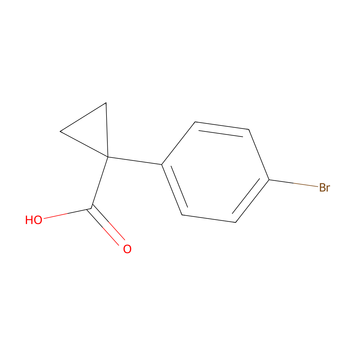 1-(4-Bromophenyl)cyclopropane-1-carboxylic acid molecular structure, CAS 345965-52-8