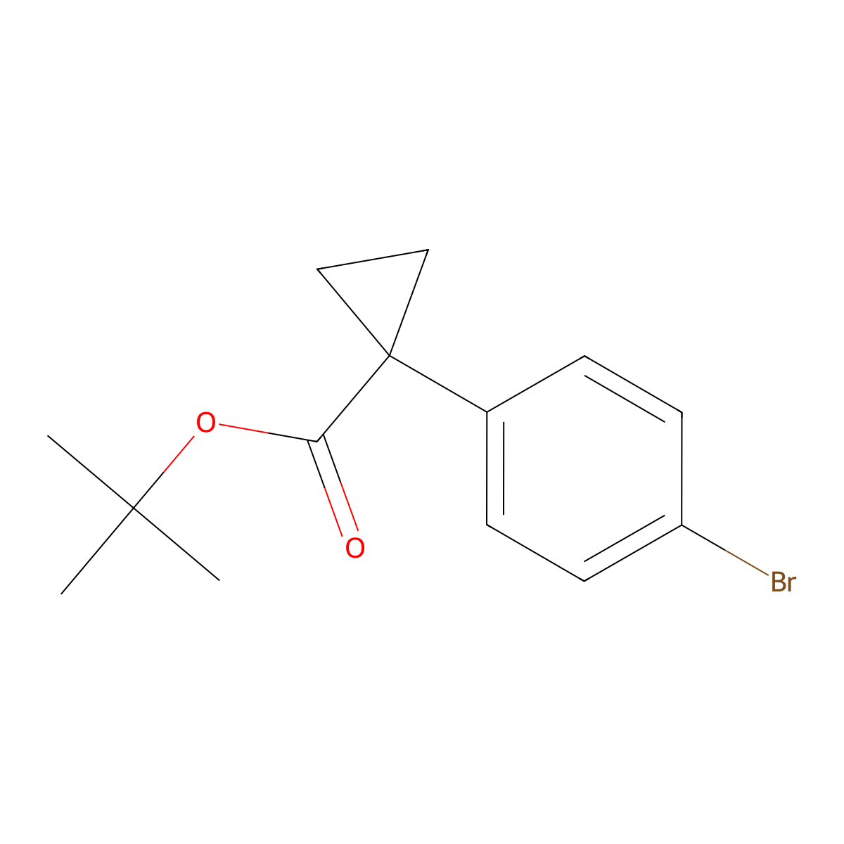 Tert-butyl 1-(4-bromophenyl)cyclopropanecarboxylate molecular structure, CAS 345965-53-9