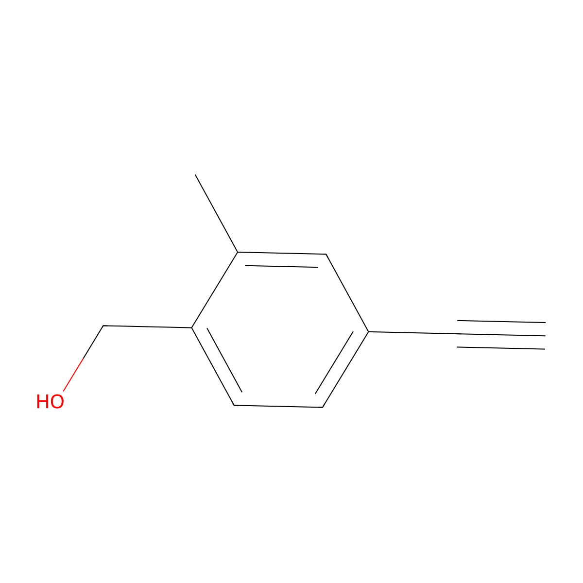 (4-Ethynyl-2-methyl-phenyl)-methanol molecular structure, CAS 345965-77-7