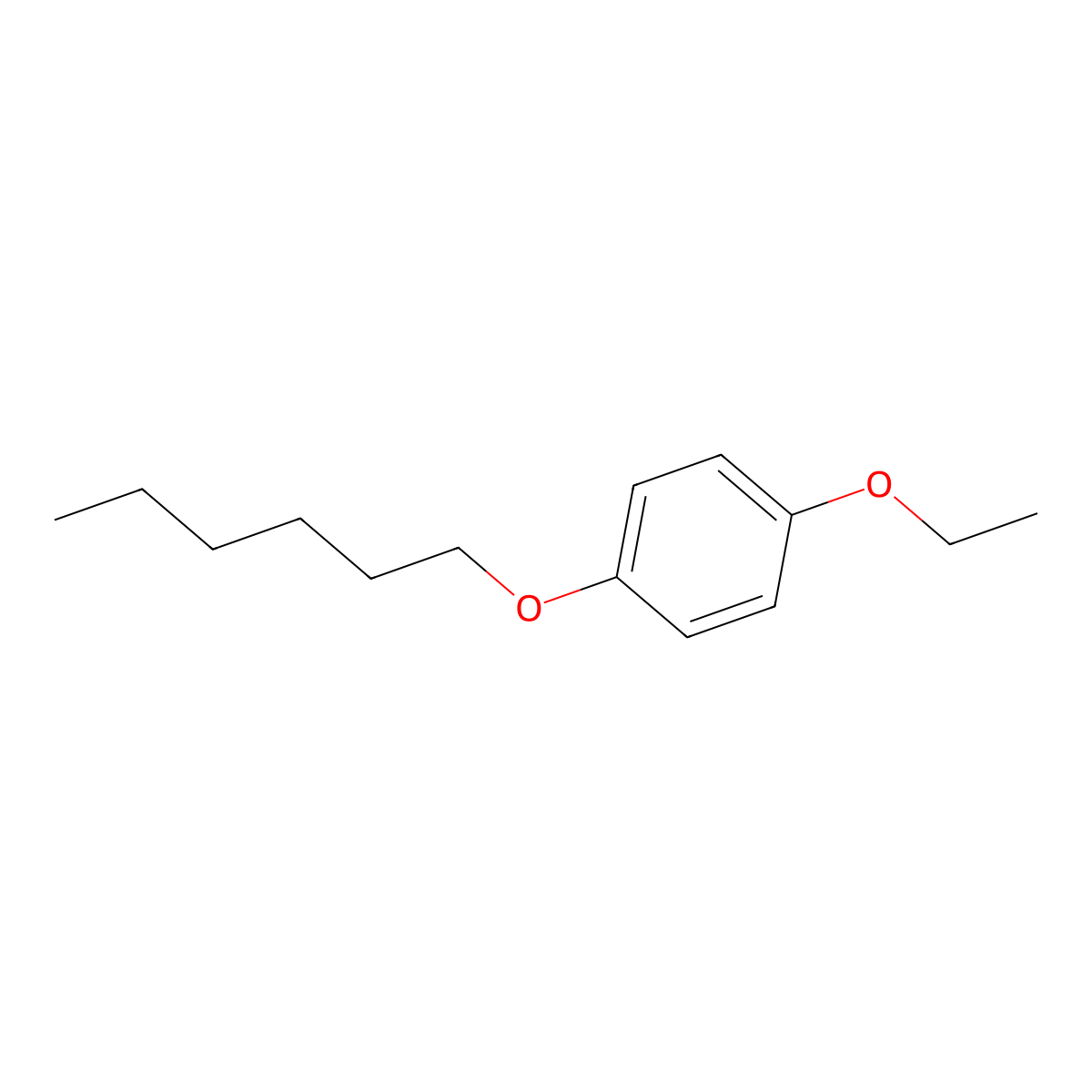 1-Ethoxy-4-(hexyloxy)benzene molecular structure, CAS 345968-40-3