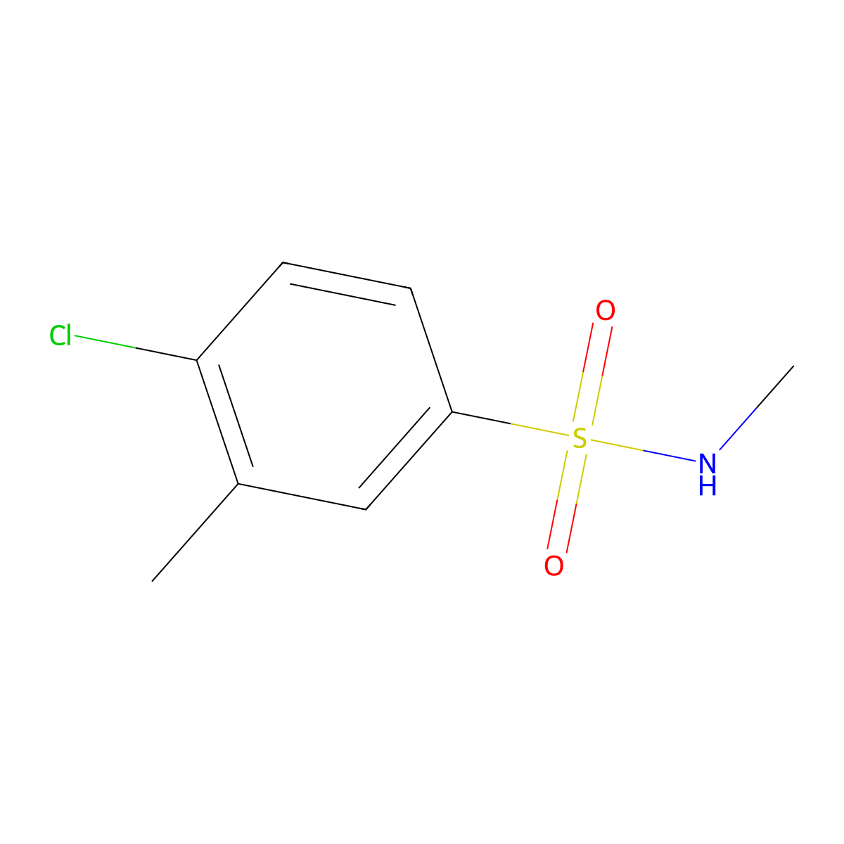 4-chloro-N,3-dimethylbenzenesulfonamide molecular structure, CAS 345970-12-9
