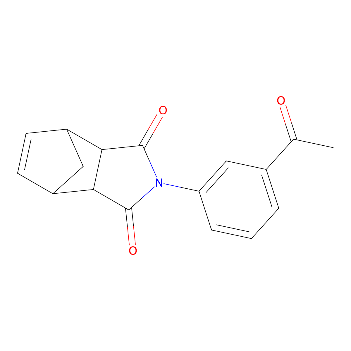 2-(3-acetylphenyl)-3a,4,7,7a-tetrahydro-1H-4,7-methanoisoindole-1,3(2H)-dione molecular structure, CAS 345977-46-0