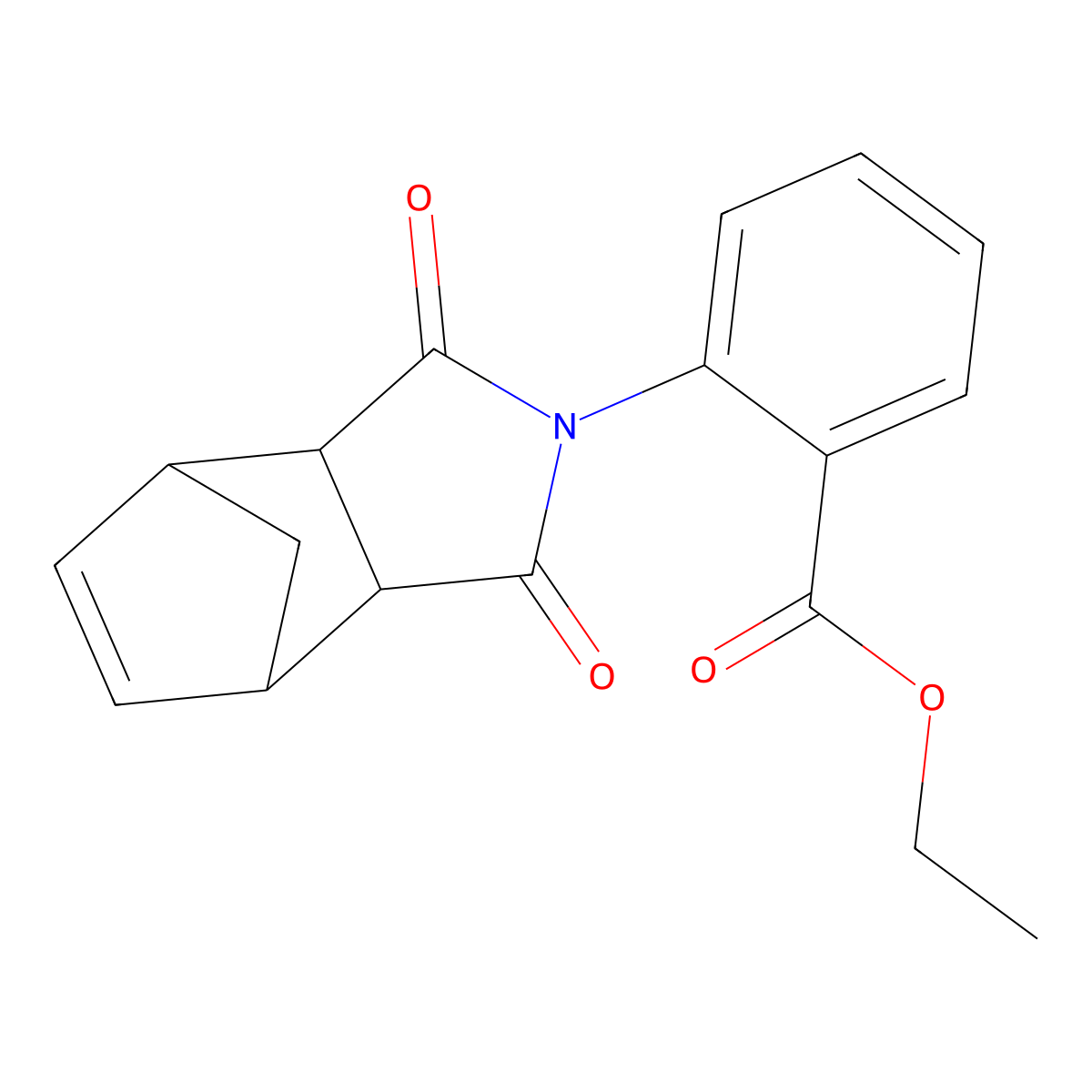 ethyl 2-(1,3-dioxo-1,3,3a,4,7,7a-hexahydro-2H-4,7-methanoisoindol-2-yl)benzoate molecular structure, CAS 345977-55-1