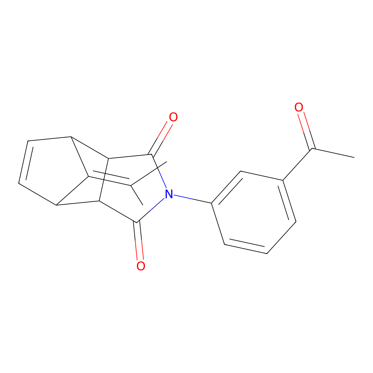 2-(3-acetylphenyl)-8-(propan-2-ylidene)-3a,4,7,7a-tetrahydro-1H-4,7-methanoisoindole-1,3(2H)-dione molecular structure, CAS 345977-63-1
