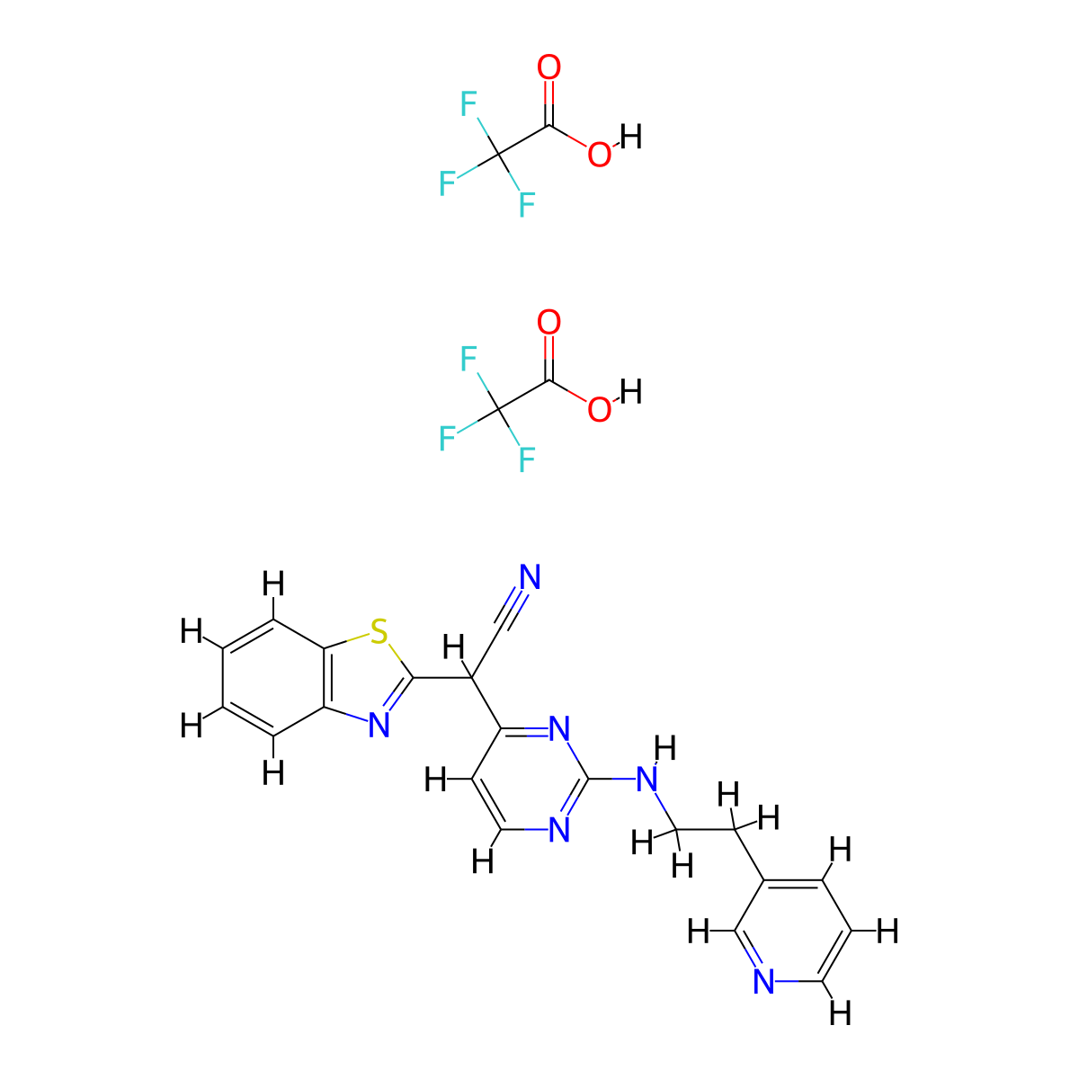 AS601245.2TFA (345987-15-7 free base) molecular structure, CAS 345987-16-8
