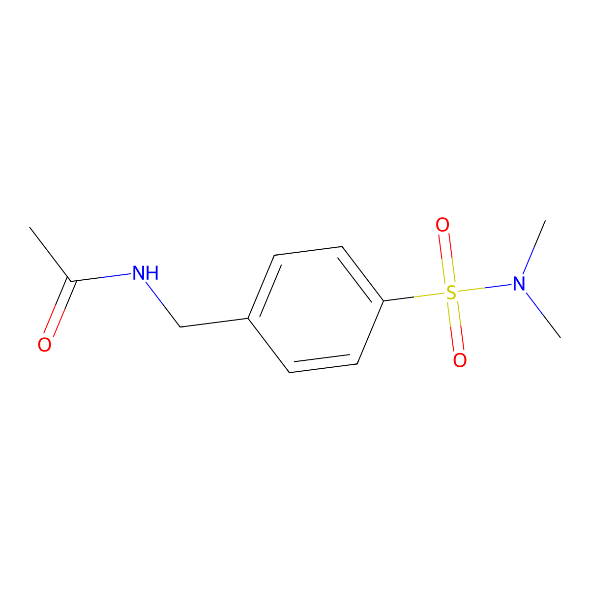 N-{4-[(dimethylamino)sulfonyl]benzyl}acetamide molecular structure, CAS 345988-24-1