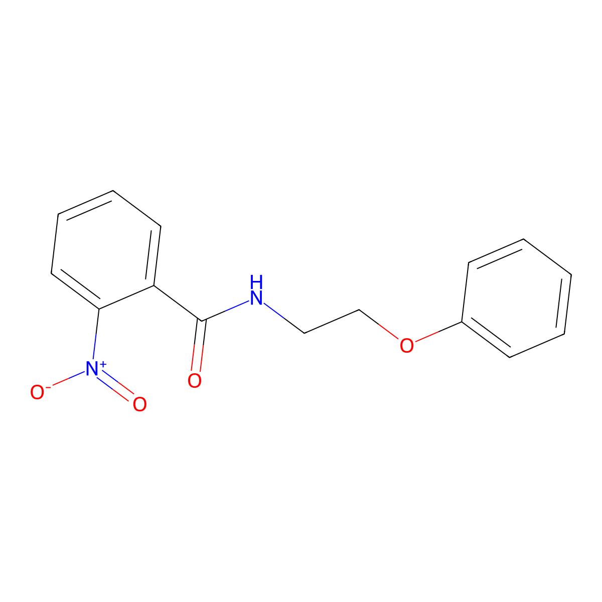2-nitro-N-(2-phenoxyethyl)benzamide molecular structure, CAS 345988-44-5