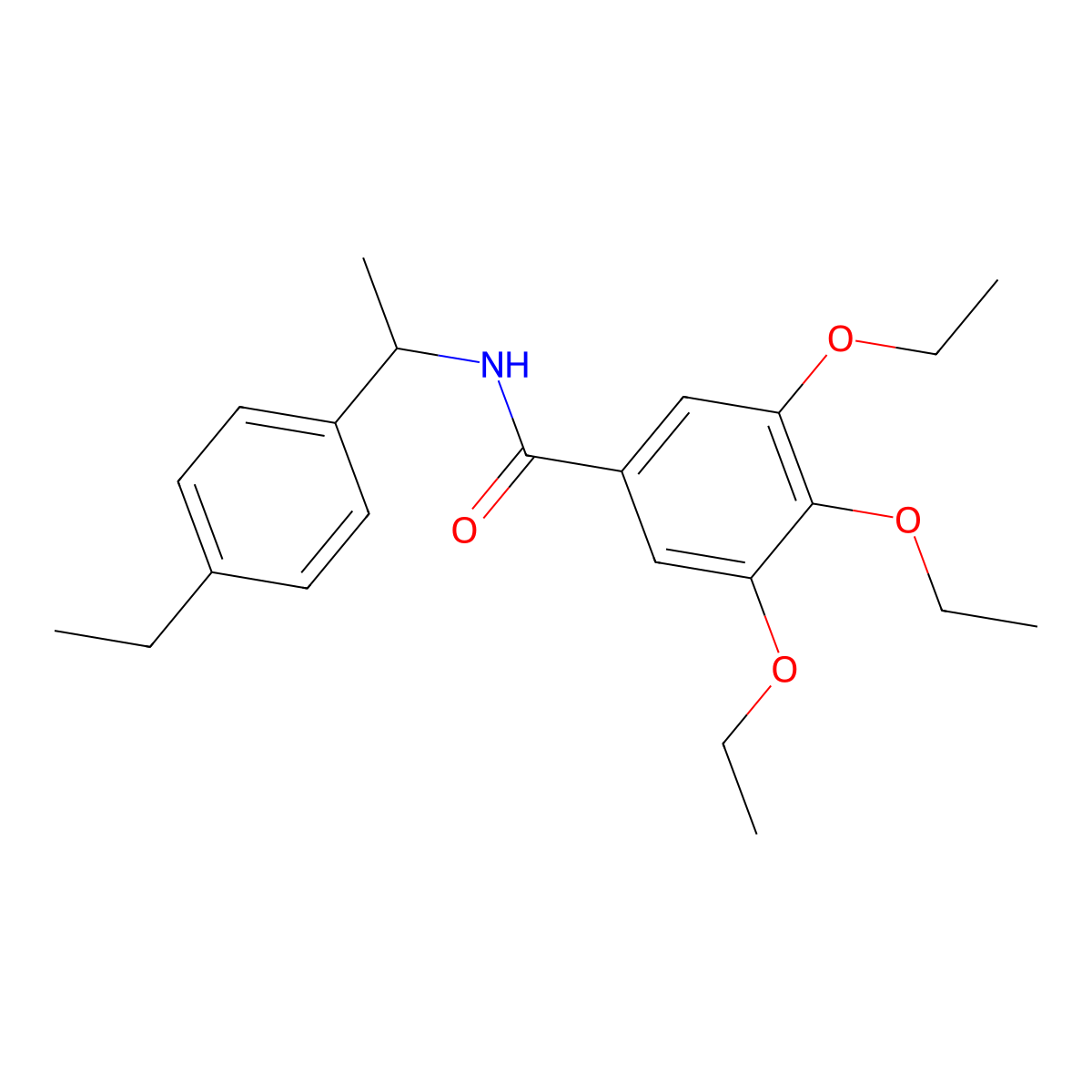 3,4,5-triethoxy-N-[1-(4-ethylphenyl)ethyl]benzamide molecular structure, CAS 345988-45-6