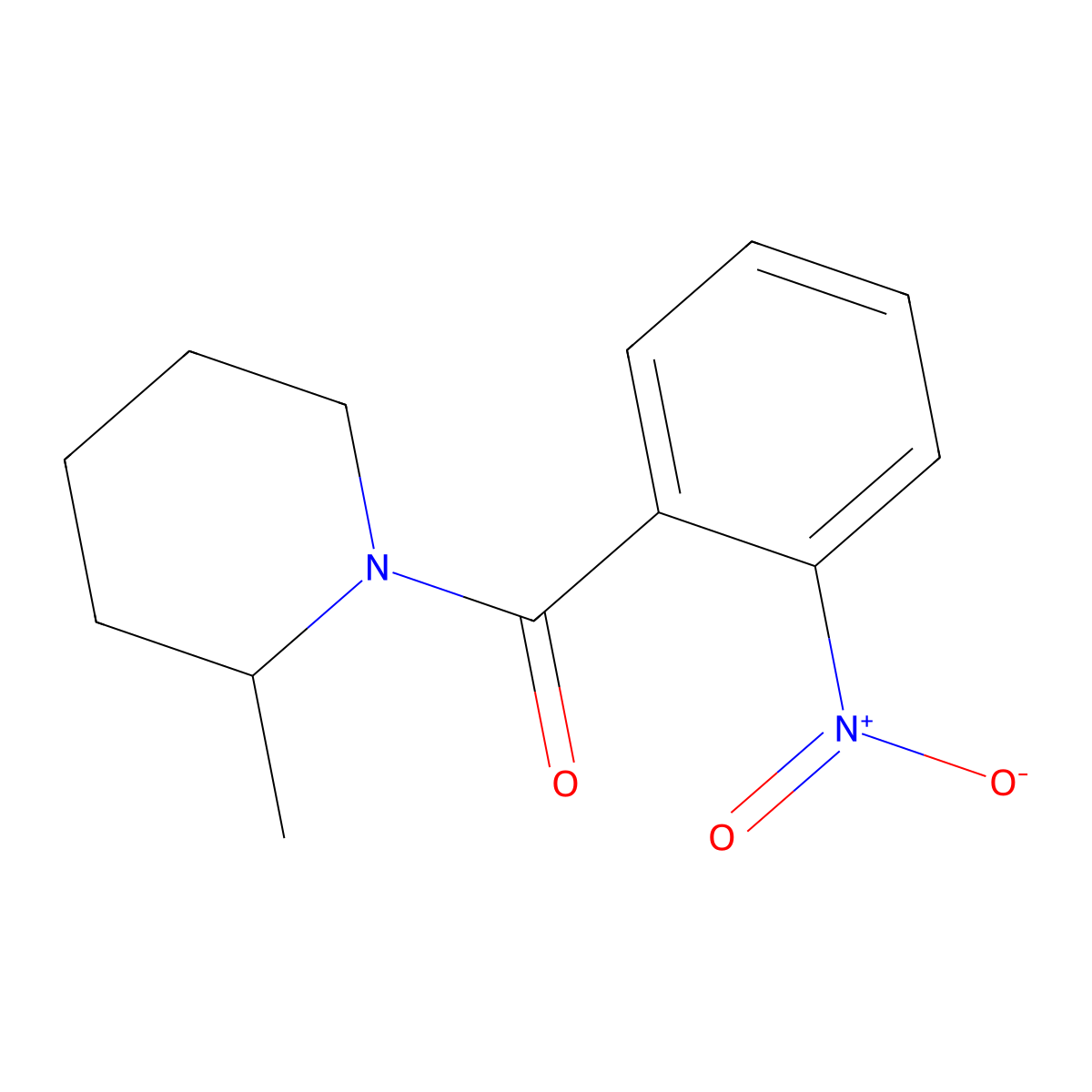 2-Methyl-1-(2-nitrobenzoyl)piperidine molecular structure, CAS 345990-16-1