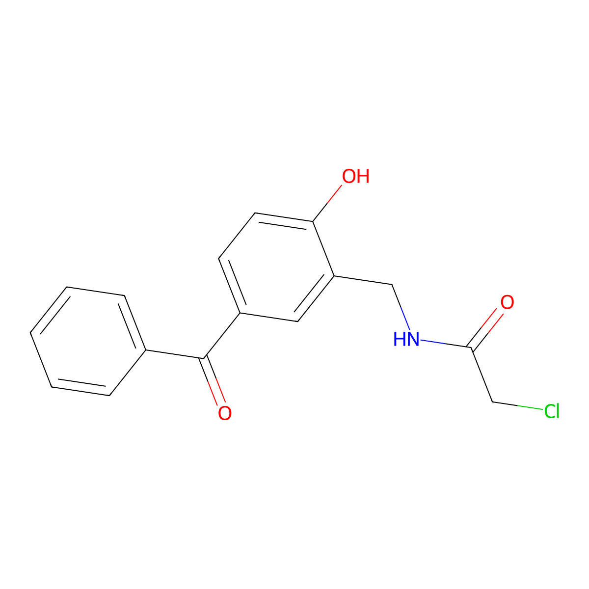 N-(5-benzoyl-2-hydroxybenzyl)-2-chloroacetamide molecular structure, CAS 345990-66-1