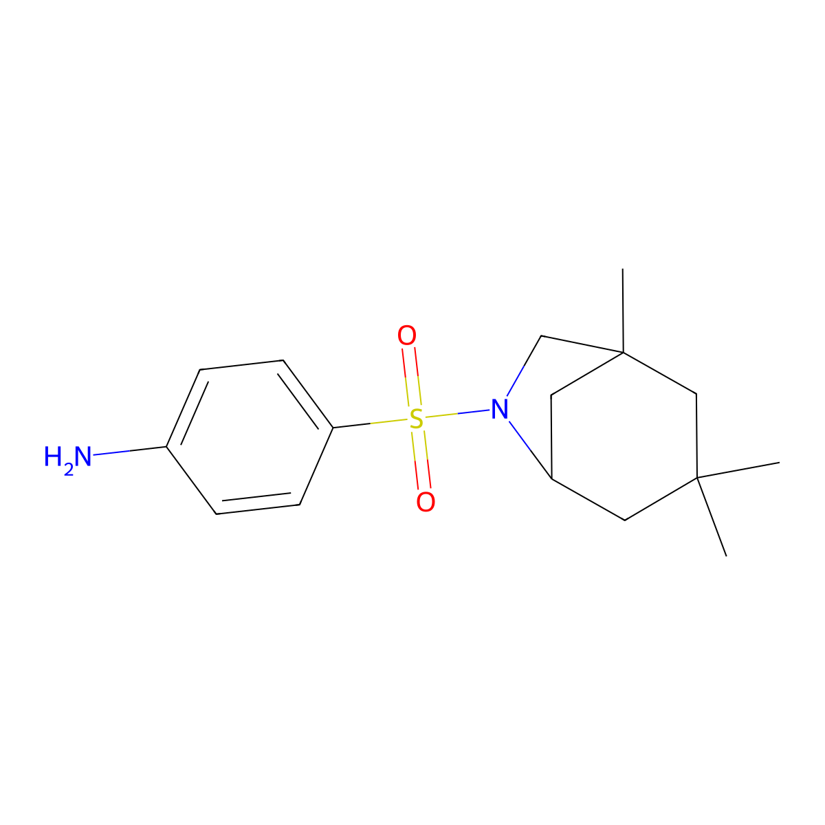 {4-[(1,3,3-Trimethyl-6-azabicyclo[3.2.1]oct-6-yl)sulfonyl]phenyl}amine molecular structure, CAS 345990-93-4
