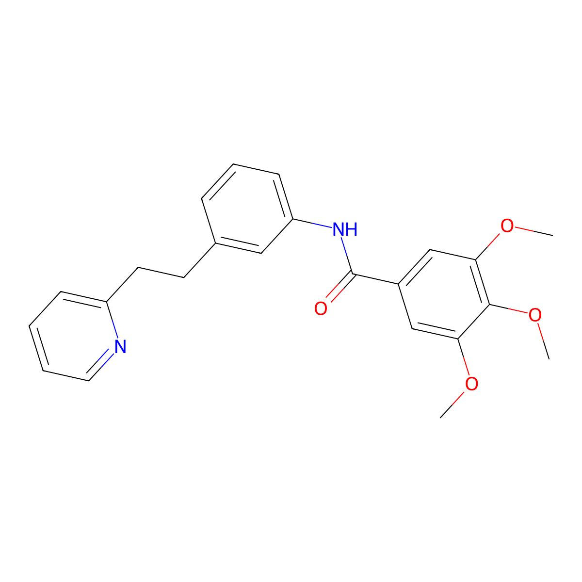 3,4,5-trimethoxy-N-[3-(2-pyridin-2-ylethyl)phenyl]benzamide molecular structure, CAS 345990-97-8