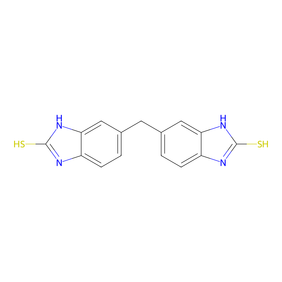 6,6'-methylenebis(1H-benzimidazole-2-thiol) molecular structure, CAS 345991-03-9