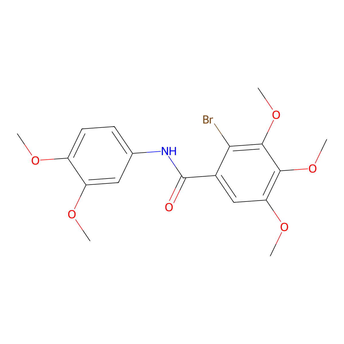 2-bromo-N-(3,4-dimethoxyphenyl)-3,4,5-trimethoxybenzamide molecular structure, CAS 345991-14-2