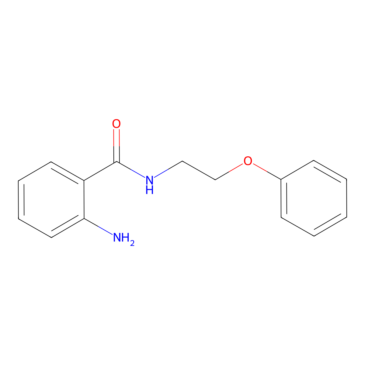 2-amino-N-(2-phenoxyethyl)benzamide molecular structure, CAS 345991-23-3