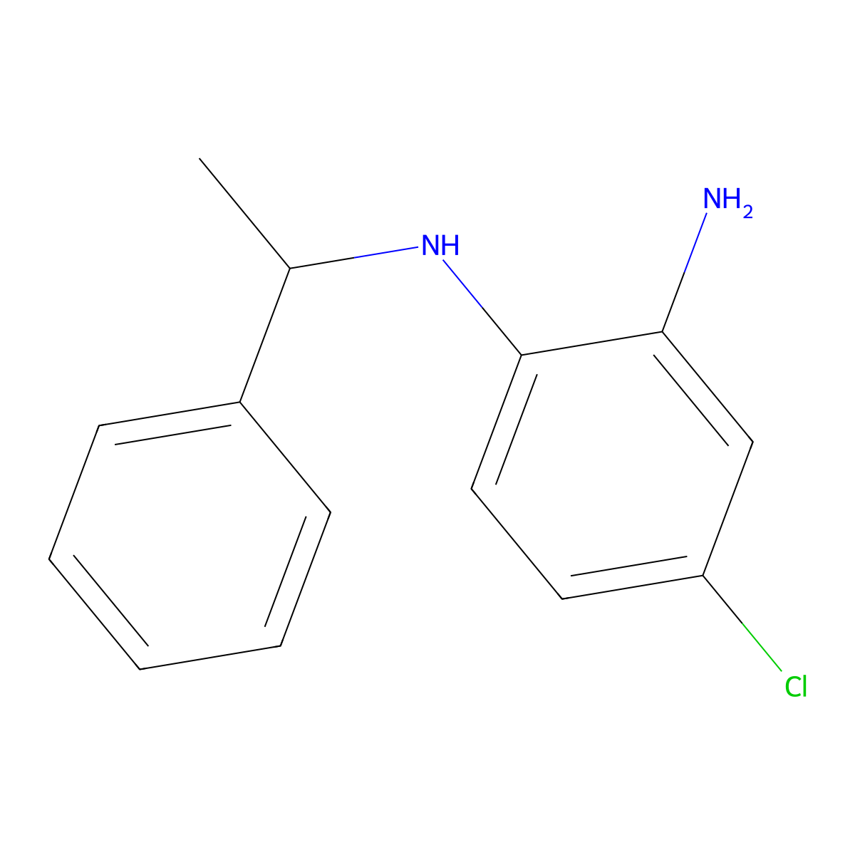 (2-Amino-4-chlorophenyl)(1-phenylethyl)amine molecular structure, CAS 345991-79-9
