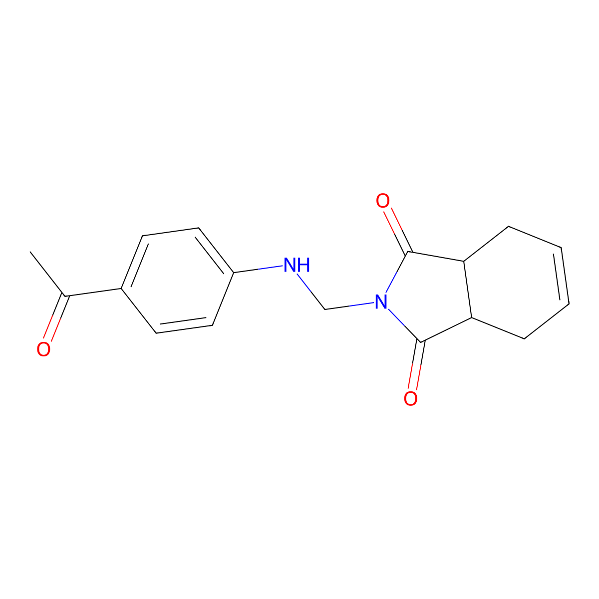 2-[(4-Acetylanilino)methyl]-3a,4,7,7a-tetrahydroisoindole-1,3-dione molecular structure, CAS 345992-11-2