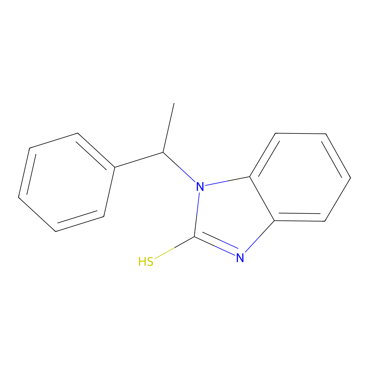 1-(1-Phenylethyl)-1H-benzo[d]imidazole-2-thiol molecular structure, CAS 345992-18-9
