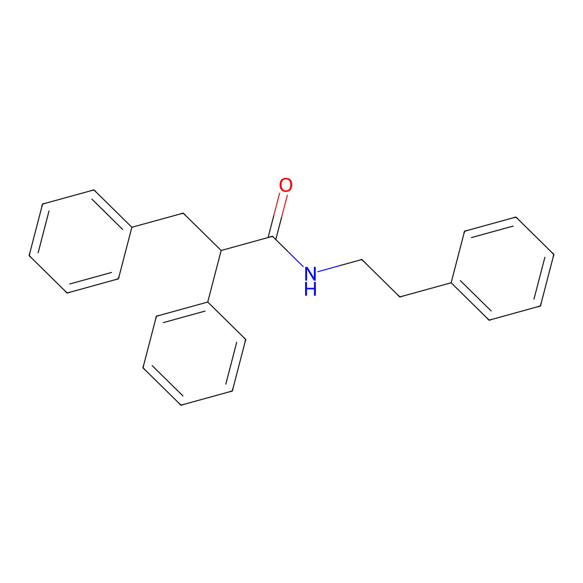 2,3-diphenyl-N-(2-phenylethyl)propanamide molecular structure, CAS 345992-22-5