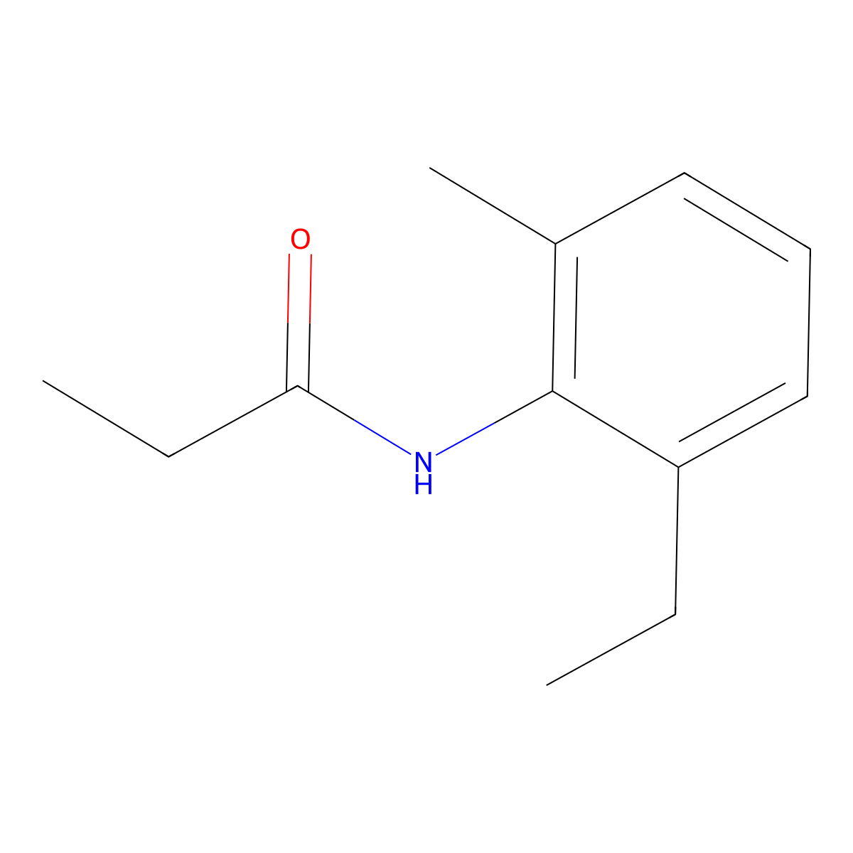 N-(2-ethyl-6-methylphenyl)propanamide molecular structure, CAS 345993-19-3