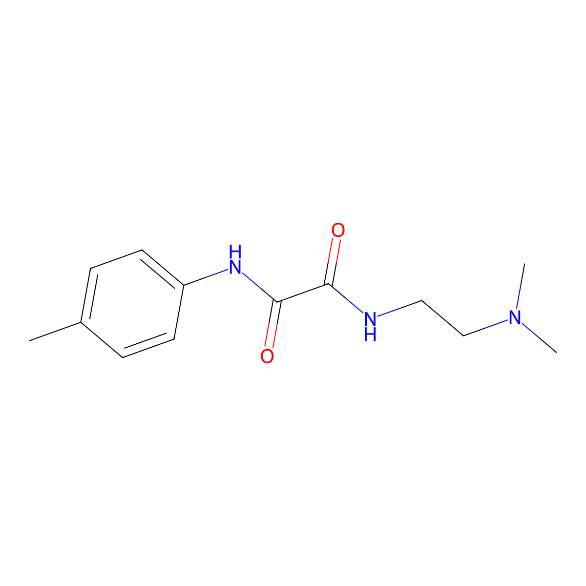 N-[2-(dimethylamino)ethyl]-N'-(4-methylphenyl)ethanediamide molecular structure, CAS 345997-12-8