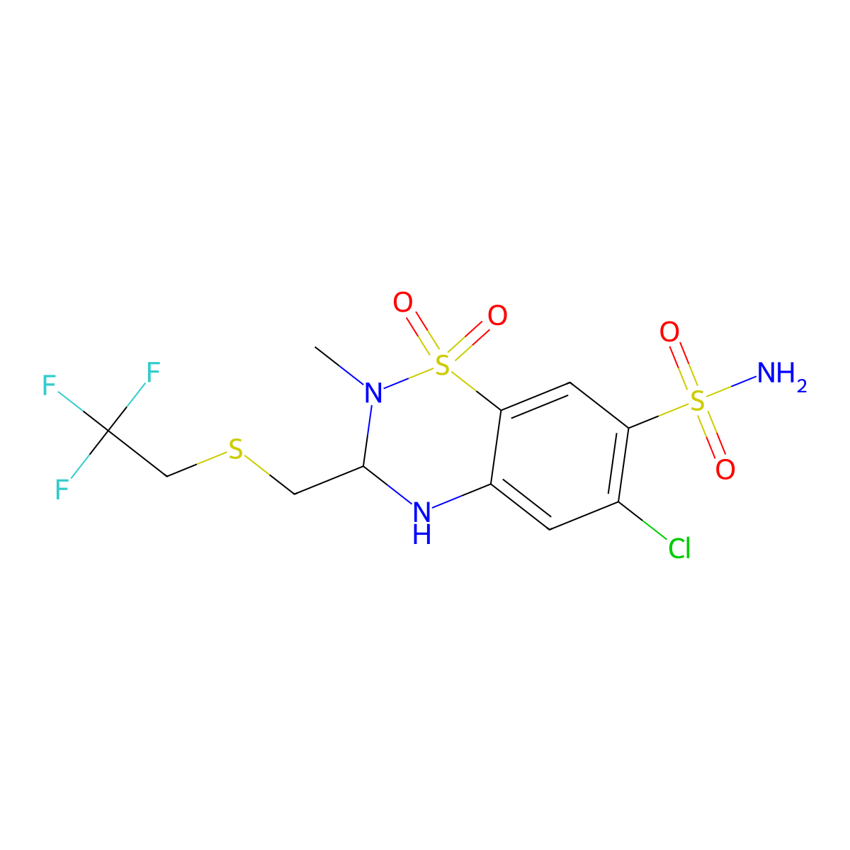 Polythiazide molecular structure, CAS 346-18-9