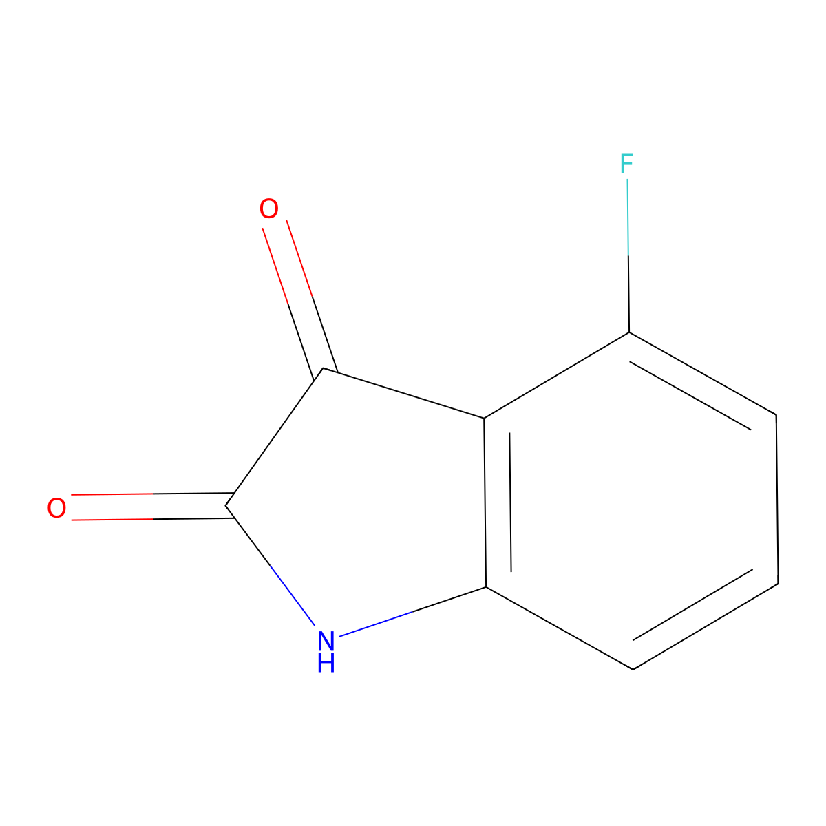 4-Fluoro-1H-indole-2,3-dione molecular structure, CAS 346-34-9