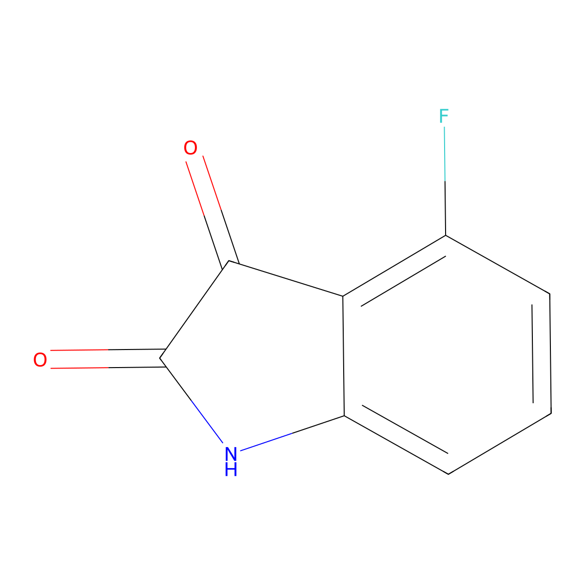 4-Fluoro-1H-indole-2,3-dione molecular structure, CAS 346-34-9