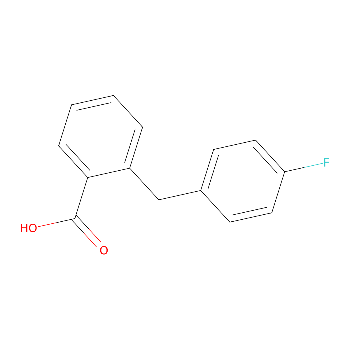 2-(4-Fluorobenzyl)benzoic acid molecular structure, CAS 346-47-4