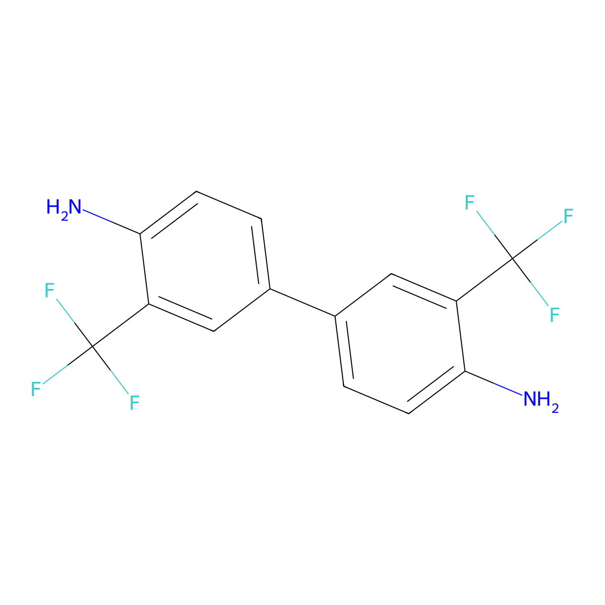 3,3'-Bis(trifluoromethyl)benzidine molecular structure, CAS 346-88-3