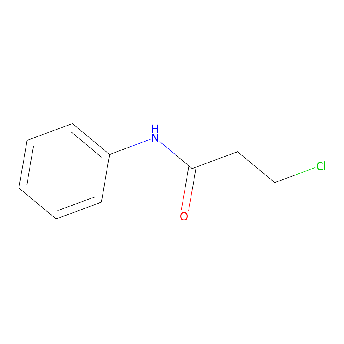 3-chloro-N-phenylpropanamide molecular structure, CAS 3460-04-6