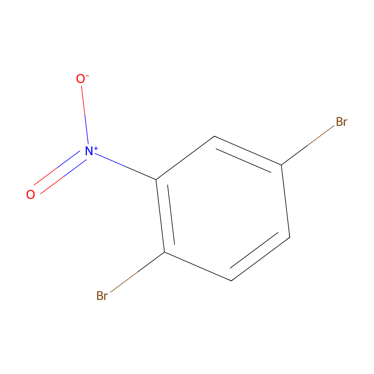 1,4-Dibromo-2-nitrobenzene molecular structure, CAS 3460-18-2