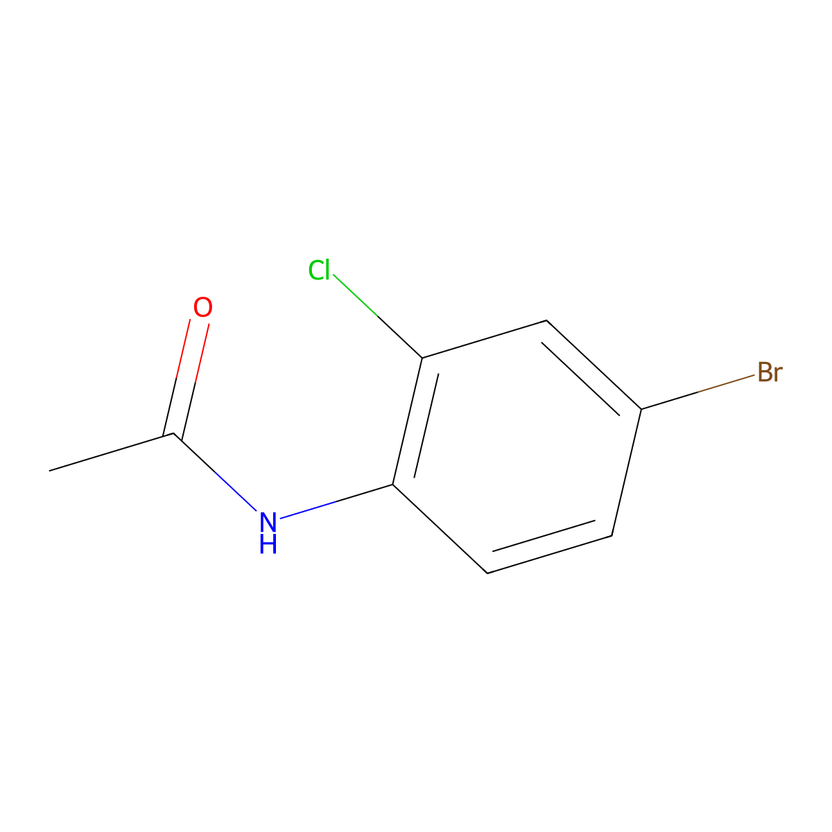 4'-Bromo-2'-chloroacetanilide molecular structure, CAS 3460-23-9
