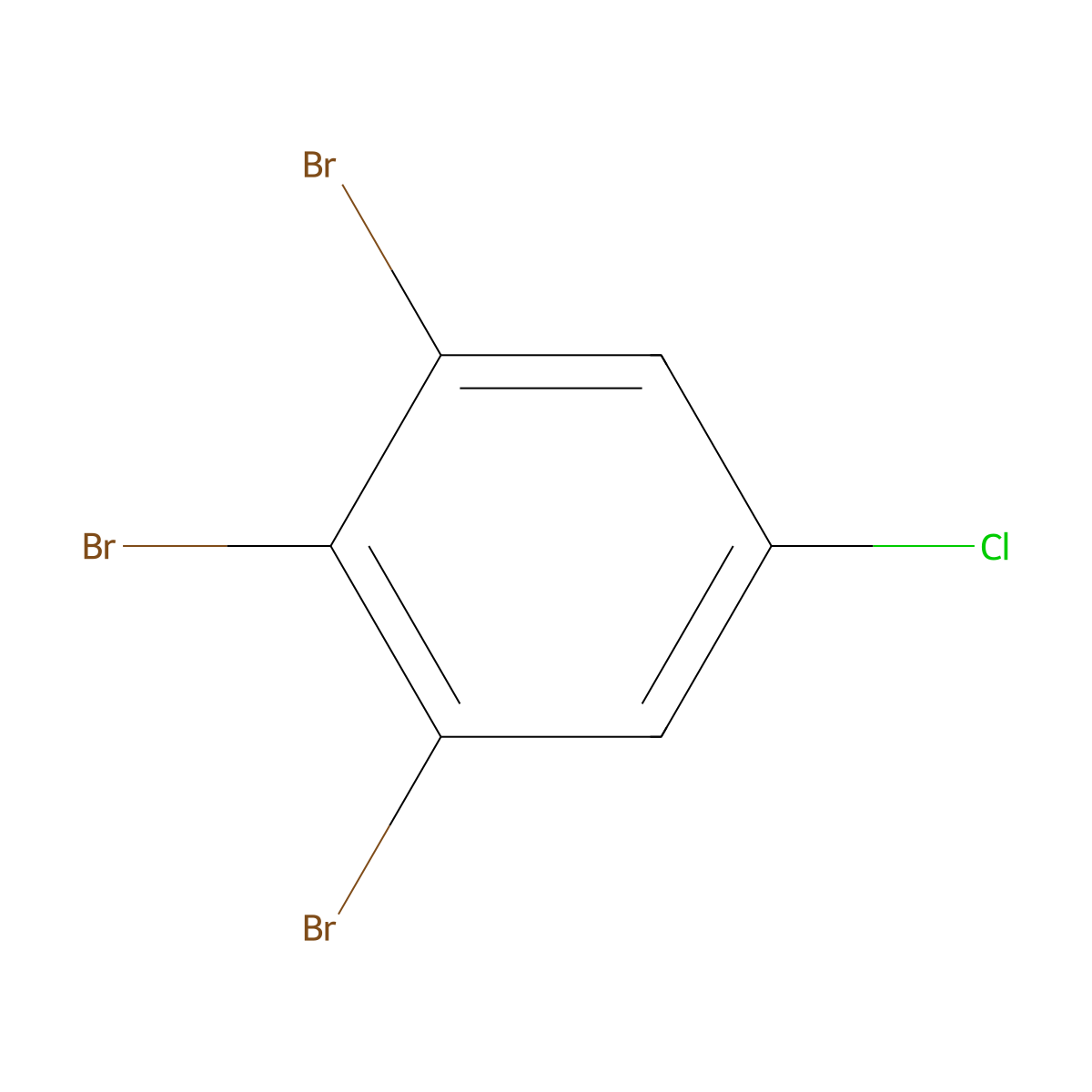 1,2,3-Tribromo-5-chlorobenzene molecular structure, CAS 3460-25-1