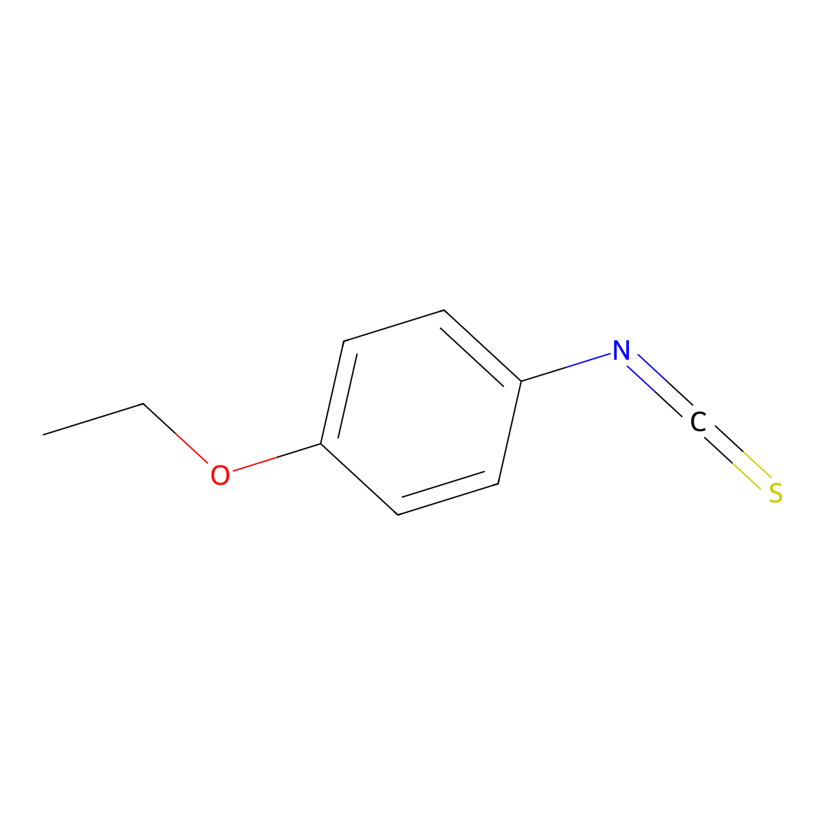 p-Ethoxyphenyl isothiocyanate molecular structure, CAS 3460-49-9