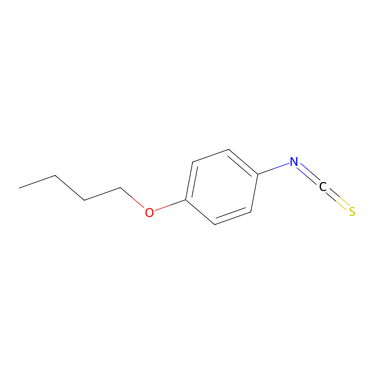 4-Butoxyphenylisothiocyanate molecular structure, CAS 3460-50-2