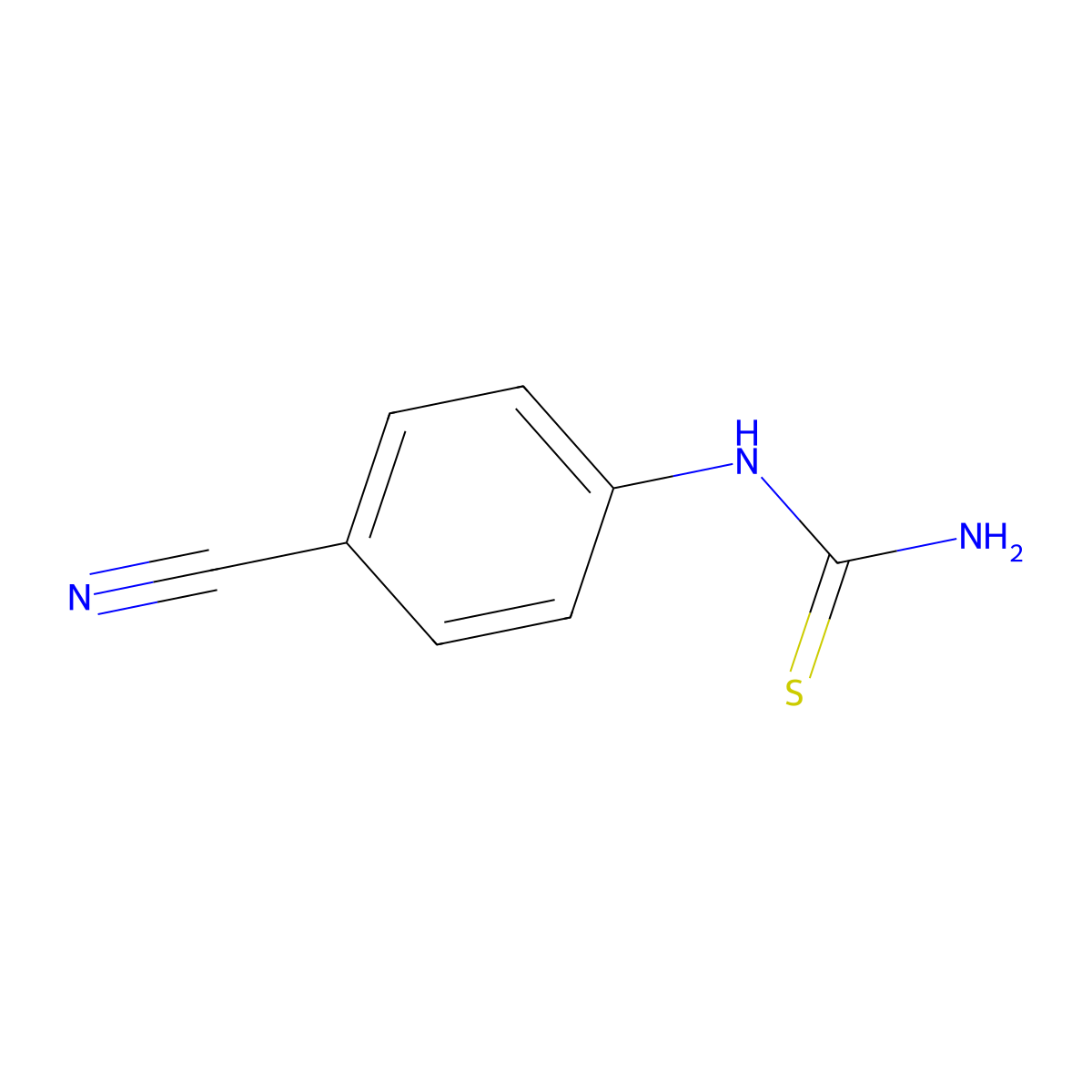 (4-Cyanophenyl)thiourea molecular structure, CAS 3460-55-7