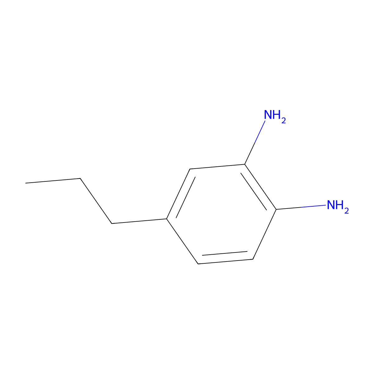 4-Propyl-1,2-benzenediamine molecular structure, CAS 346001-28-3
