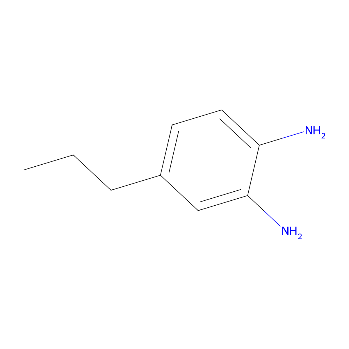 4-Propyl-1,2-benzenediamine molecular structure, CAS 346001-28-3
