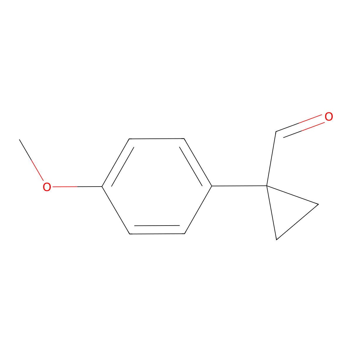 1-(4-Methoxyphenyl)cyclopropanecarbaldehyde molecular structure, CAS 34603-55-9